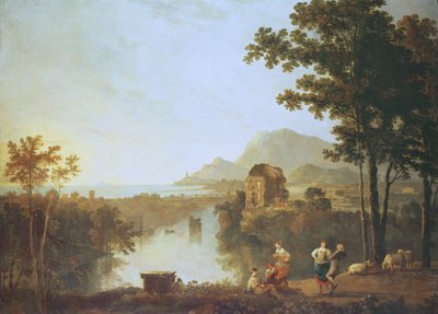 Rozsáhlá pobřežní krajina večer (olej na plátně) od Richard Wilson
