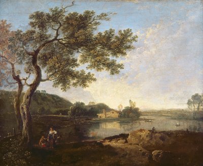 Italská říční scéna s postavami od Richard Wilson