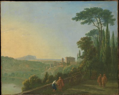 Jezero Nemi a Genzano z terasy kapucínského kláštera od Richard Wilson
