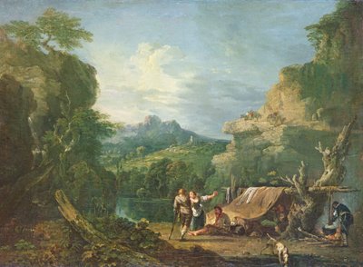Krajina s bandity kolem stanu od Richard Wilson
