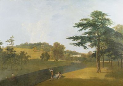 Jižní pohled na Wilton House, přes Nadder (olej na plátně) od Richard Wilson