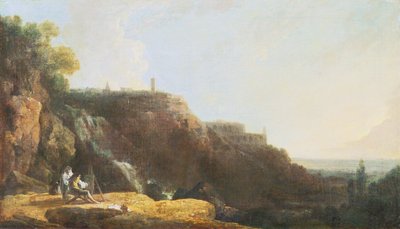 Velká kaskáda a vila Maecenas v Tivoli od Richard Wilson