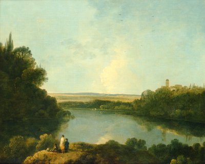 Jezero Nemi poblíž Říma, kolem roku 1760 (olej na plátně) od Richard Wilson
