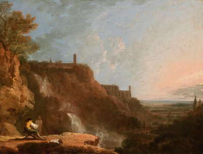 Palác v Mykénách, Tivoli a vzdálený pohled na Řím od Richard Wilson