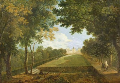 Wilton House, pohled na východ ukazující starý vchod (olej na plátně) od Richard Wilson