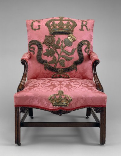 Křeslo, cca 1750 (mahagon a čalounění) od Richard and Elwick Edward (attr. to) Wright