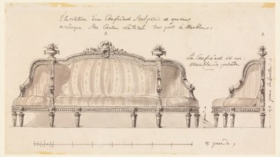 Kresba, Návrh konfidenta, asi 1780 od Richard de Lalonde