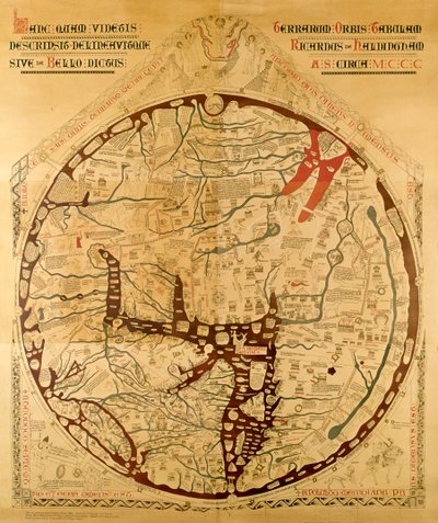 Hereford mapa světa od Richard of Haldingham