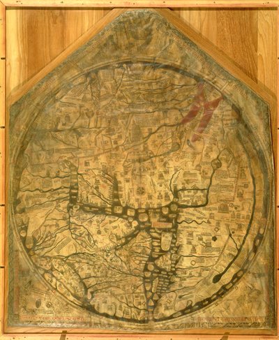 Mapa světa, kolem roku 1290 od Richard of Haldingham