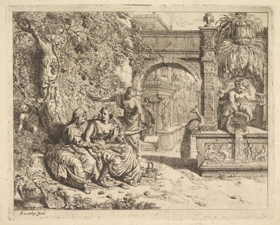 Vertumnus a Pomona. od Richard van Orley