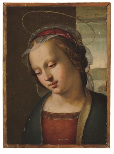 Madona: fragment z oltářního obrazu (olej a zlato na desce) od Ridolfo Ghirlandaio (attr. to)