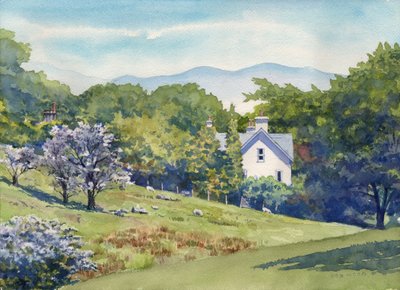 Jaro v Lake District, 2016 (akvarel na papíře) od Rob Wood