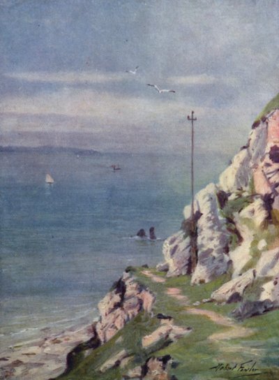 Pěšina na Velké Orme (barevné lito) od Robert (after) Fowler