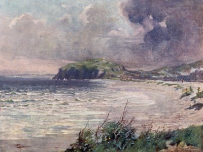 Breezy Morning, Llandudno Bay (barevné lito) od Robert (after) Fowler