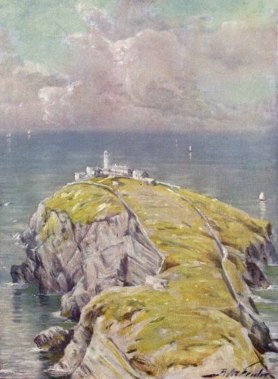 The Stack, Holyhead (barva lito) od Robert (after) Fowler