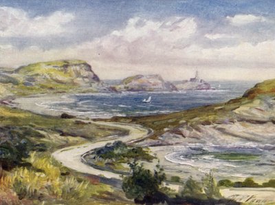 Pohled poblíž Mumbles, Swansea (barevné lito) od Robert (after) Fowler