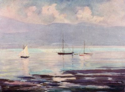 Jachty, Anglesey Coast (barva litho) od Robert (after) Fowler