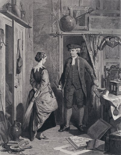 Antiquary a Lovel vstupující do svatyně (rytina) od Robert (after) Herdman
