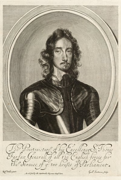 Sir Thomas Fairfax, c.1645 (rytina) od Robert (after) Walker