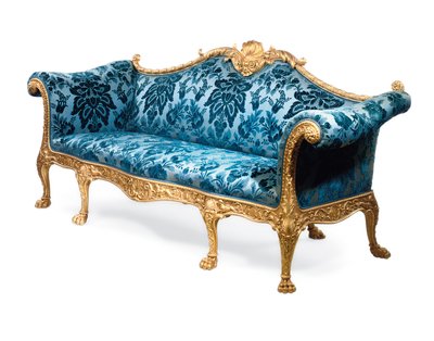 Pohovka ze zlaceného dřeva George III od Robert Adam
