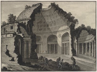 Architektonická fantazie ruin antické rotundy od Robert Adam