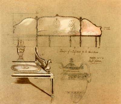 Návrh na pohovku, 1777, 1946. od Robert Adam