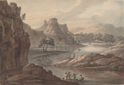 Říční krajina s hradem od Robert Adam