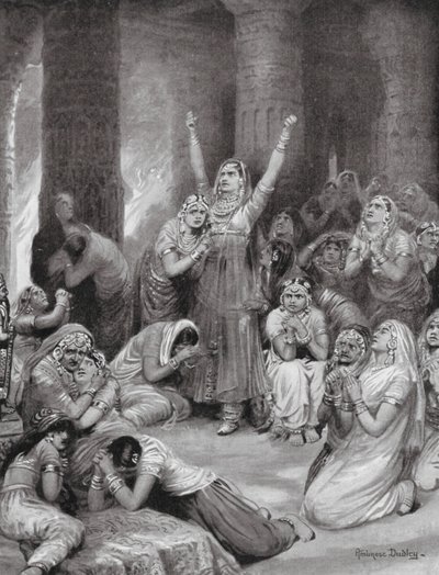 Rádžpútský obřad Jauhar (holocaust) od Robert Ambrose Dudley