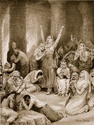 Rádžpútský obřad džauhar (zápal) od Robert Ambrose Dudley