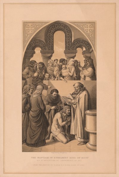 Křest Ethelberta King of Kent, 597 1878 od Robert Anderson
