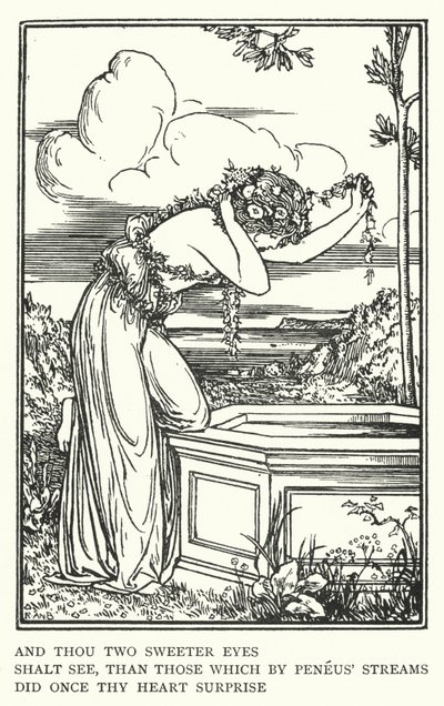 A ty dvě sladší oči, uvidíš, než ty, které proudy Penea, kdysi tvé srdce překvapilo (litho) od Robert Anning Bell