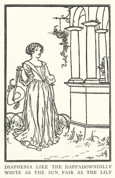 Diafénie jako narcis, bílá jako slunce, krásná jako lilie (litho) od Robert Anning Bell
