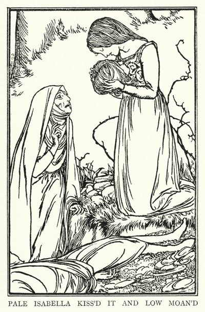 Ilustrace pro básně Johna Keatse: Isabella aneb The Pot of Basil (litho) od Robert Anning Bell