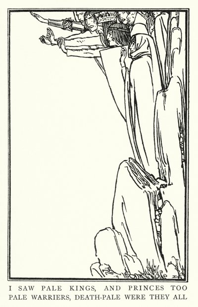 Ilustrace k básním od Johna Keatse: La Belle Dame Sans Merci (litho) od Robert Anning Bell