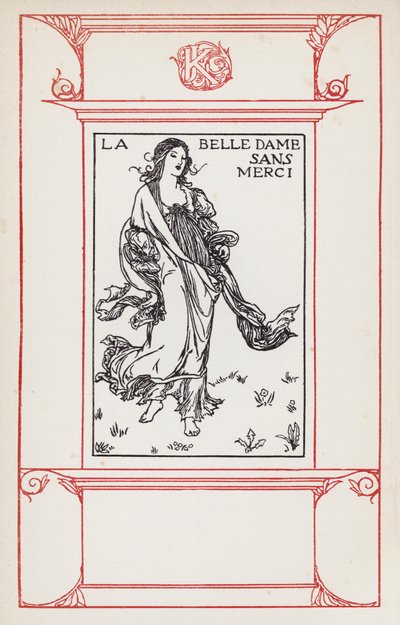 Ilustrace k básním od Johna Keatse: La Belle Dame Sans Merci (litho) od Robert Anning Bell