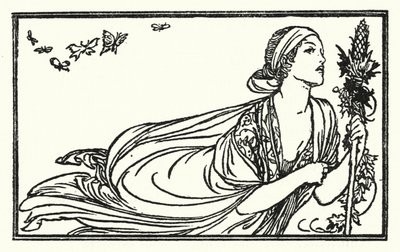 Ilustrace k básním od Johna Keatse: Spánek a poezie (litho) od Robert Anning Bell