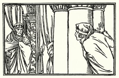 Ilustrace k básním Johna Keatse: Předvečer svaté Anežky (litho) od Robert Anning Bell