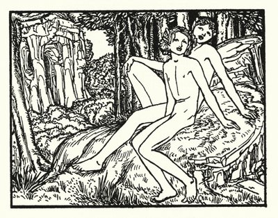 Shelley: Prometheus Unbound (litografie) od Robert Anning Bell