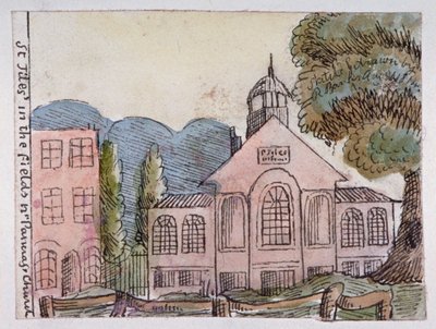 Kostel svatého Jiljí v polích, St Pancras, Londýn, 1814. od Robert Banks