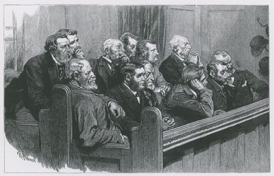 Sketches in the Royal Courts of Justice: Společná porota od Robert Barnes