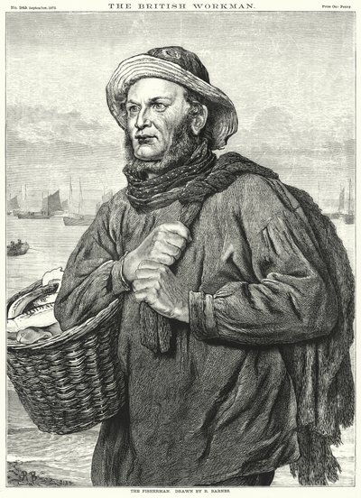 Rybář (rytina) od Robert Barnes