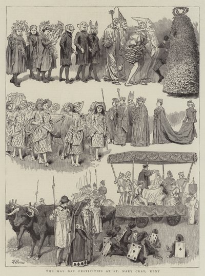 První májové slavnosti v St Mary Cray, Kent od Robert Barnes