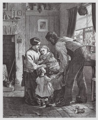 Nemocné dítě (rytina) od Robert Barnes