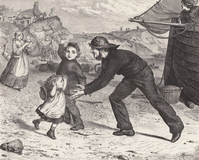 Návrat rybáře (rytina) od Robert Barnes