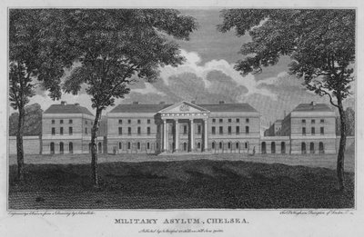 Military Asylum, Chelsea (rytina) od Robert Blemell (after) Schnebbelie