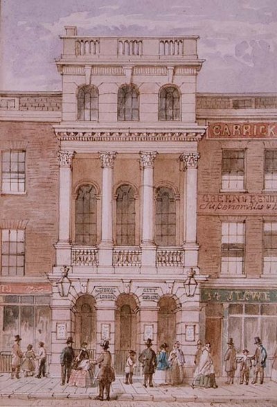 Divadlo City of London, Bishopsgate od Robert Blemell (attr. to) Schnebbelie