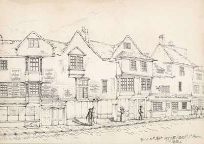 Fenchurch Street, Londýn, 1817 (inkoust na papíře) od Robert Blemell Schnebbelie