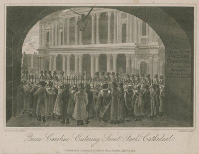 Královna Caroline vchází do katedrály svatého Pavla od Robert Blemell Schnebbelie
