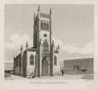 Kostel svatého Marka, Clerkenwell od Robert Blemell Schnebbelie