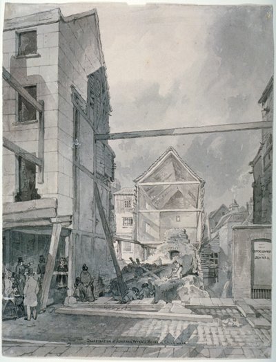 Chick Lane, City of London, 1825 od Robert Blemmell Schnebbelie